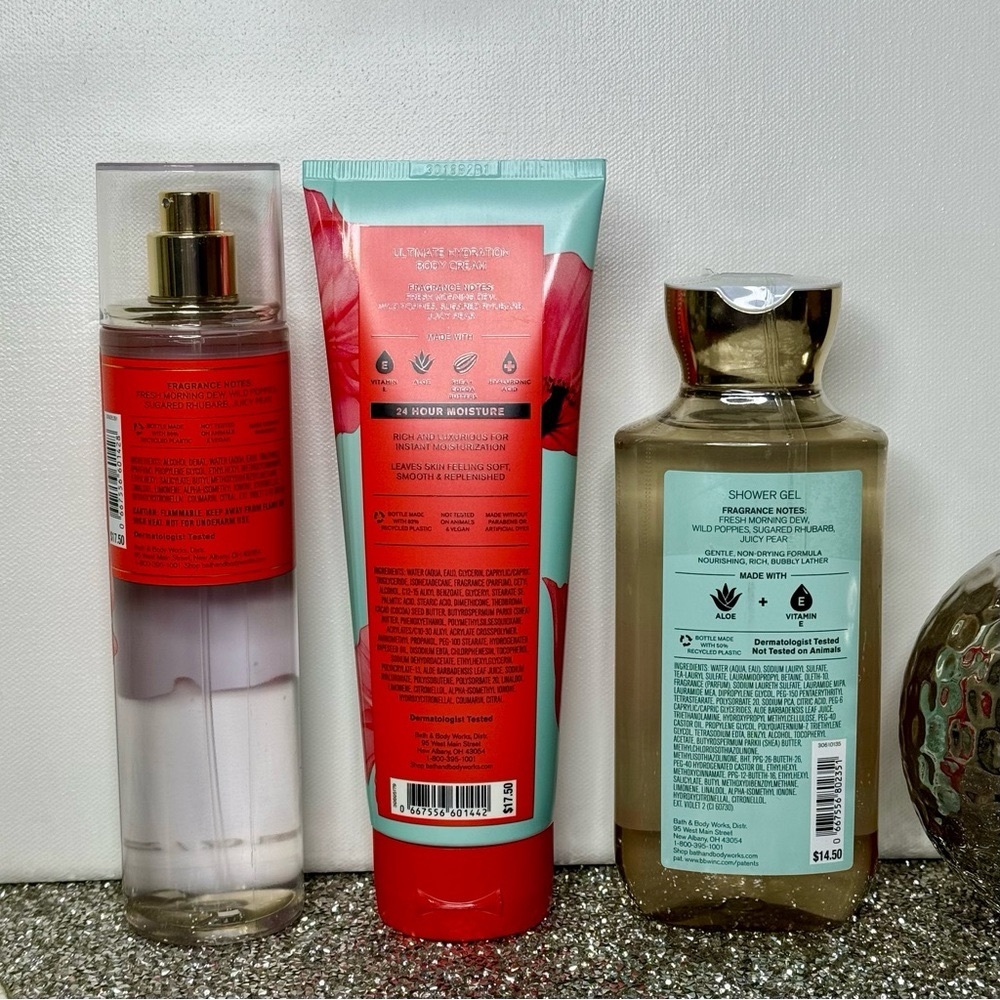 Bath & Body Works Poppy Gift Set Floral Scents Nwt - Picture 6 of 7